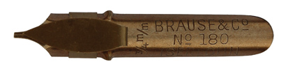 Antike Bandzugfeder, Brause & Co, No. 180, 3/4 mm