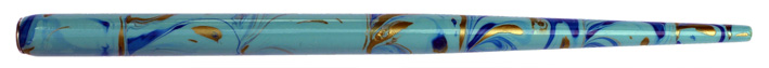 Federhalter mit Globuseinsatz, 50er-Blau / Dunkelblau / Gold marmoriert