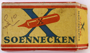 Antike Schreibfederschachtel, F. Soennecken, X