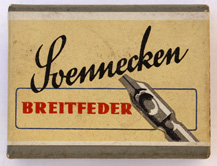 Antike Schreibfederschachtel, F. Soennecken, Breitfeder No. 3