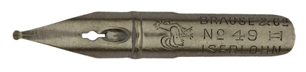 Antike Schnurzugfeder, Brause & Co, No. 49 II