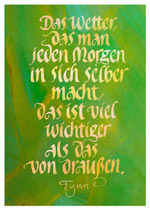 Kalligraphie-Postkarte