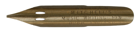 William Mitchell, No. 0268, Music Writing Pen, Notenfeder