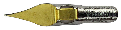 Schreibfeder mit quadratischer Schreibplatte, C. Howard Hunt Pen Co., Speedball Pen, A-5, 0,7mm
