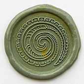 Siegelstempel-Platte, Ammonit