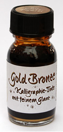 Goldbronze, Kalligraphie-Tinte