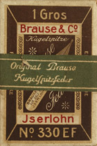 Antike Schreibfederschachtel, Brause & Co, No. 330 EF