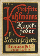 Antike Schreibfederschachtel, Brause & Co, No. 4, Kuhlmann Kugelfeder