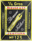 Antike Schreibfederschachtel, Brause & Co, No. 125, Zeichenfeder