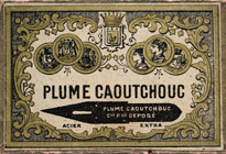 Antike Schreibfederschachtel, Compagnie Francaise, Plume Caoutchouc