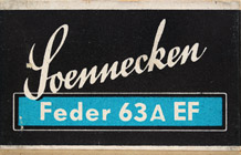 Antike Schreibfederschachtel, F. Soennecken, No. 63 A EF