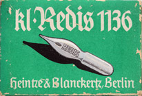Antike Schreibfederschachtel, Heintze & Blanckertz, No. 1136, Kleine Redis