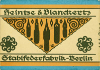 Antike Schreibfederschachtel, Heintze & Blanckertz, No. 0286 M, Rosenfeder