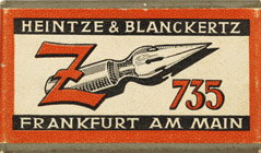 Antike Schreibfederschachtel, Heintze & Blanckertz, No. 735
