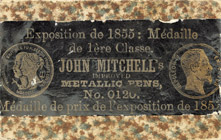 Antike Schreibfederschachtel, John Mitchell, No. 120