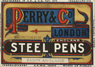Antike Schreibfederschachtel, Perry & Co, No. 4 EF