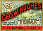 Antike Schreibfederschachtel, George W. Hughes, No. 12 H EF, Tenax Series
