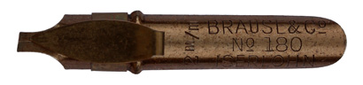 Antike Bandzugfeder, Brause & Co, No. 180, 2mm, antik