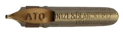 Antike Kalligraphie Bandzugfeder, Heintze & Blanckertz, No. 623, 1mm, Typ 2