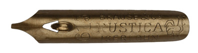 Antike Bandzugfeder, Brause & Co, No. 613, Rustica