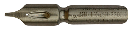 Antike Bandzugfeder, Brause & Co, Kuhlmanns Breitfeder, No. 4, 1,0mm