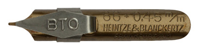 Antike Bandzugfeder, Heintze & Blanckertz, No. 66, BTO