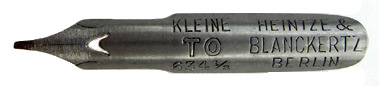 Antike Bandzgufeder, Heintze & Blanckertz, No. 634½, Kleine To, Typ 1