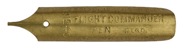 Antike Bandzugfeder, George W. Hughes, No. 1240 F, Flight Commander Pen