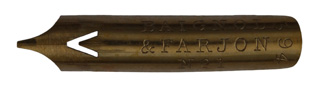 Antike Kalligraphie Bandzugfeder, Baignol & Farjon, No. 394-1, A la Ronde, Typ 3