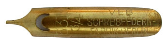 Schreibfeder, Berliner Schreibfeder-Fabrik (VEB), No. 631r 3/4, 0,75mm