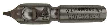 D. Leonardt & Co, No. 4, Gothic Pen, Typ 1