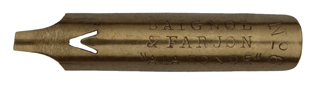 Antike Bandzugfeder, Baignol & Farjon, No. 394-6, 1,9mm, A la Ronde, Typ 2