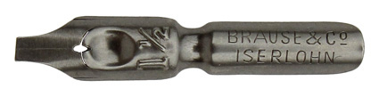 Antike Bandzugfeder, Brause & Co, No. 600-1½, 2,4mm