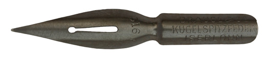Antike Pfannenfeder, Brause & Co, No. 516 F, Kugelspitzfeder