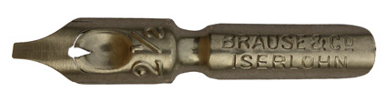 Antike Bandzugfeder, Brause & Co, No. 600-2½, 1,65mm