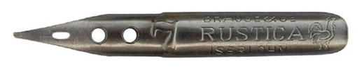 Antike, linksgeschrägte Schreibfeder, Brause & Co, Rustica No. 7, Typ 2