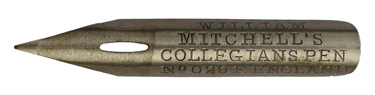 Antike Kalligraphie Spitzfeder, William Mitchell, No. 029 F, Collegians Pen