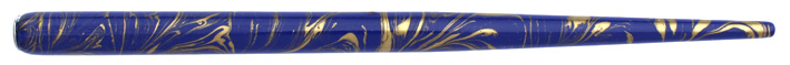Federhalter mit Globuseinsatz, Blau / Gold marmoriert