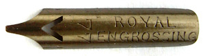 Antike linksgeschrägte Feder, No. 77, Royal Engrossing Pen