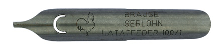Linksgeschrägte Kalligrafie Schreibfeder, Brause & Co, No. 100-1, Hatat-Feder