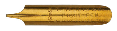 Antike linksgeschrägte Feder, T. Hessin & Co Ltd., No. 456, Right Pen