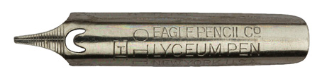 Antike linksgeschrägte Feder, Eagle Pencil Co, No. E110, Lyceum Pen
