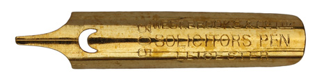 Antike linksgeschrägte Feder, West Brooks & Co Ltd., No. 305, Solicitors Pen