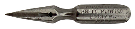 Antike Pfannenfeder, Hinks, Wells & Co, No. 2290, Shell Pointed