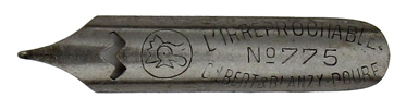 Antike Kalligraphie Schreibfeder, Gilbert & Blanzy-Poure, No. 775, L'Irreprochable