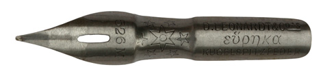 Antike Kalligraphie Pfannenfeder, D. Leonardt & Co, No. 526 M, Eureka, Kugelspitzfeder