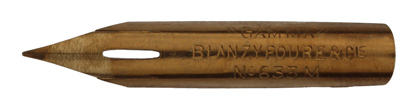 Antike Kalligraphie Spitzfeder, Blanzy Poure & Cie, No. 633 M, Gamma