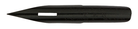 Antike Kalligrafie Spitzfeder, Commercial Pen Black, Extra Fine, Typ 2