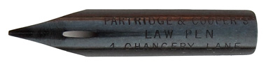 Kalligraphie Spitzfeder, Partridge & Cooper's, Law Pen, 1 Chancery Lane