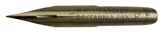 Kalligraphie Schreibfeder, M. Myers & Son, No. 1917 F, Britannia Pen